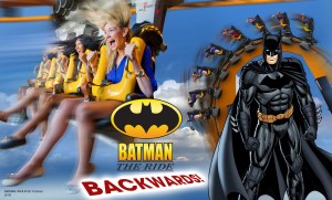 Six Flags Great Adventure Inverted Batman Backwards